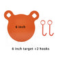 10mm thickness orange panda-shaped AR500 steel shooting practice target plate, suitable for live ammunition, strong and durable.
