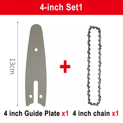 1/4 chainsaw chain guide 4/6/8/10 inch portable electric saw mini chainsaw logging saw blade Pruning chain saw chain accessories