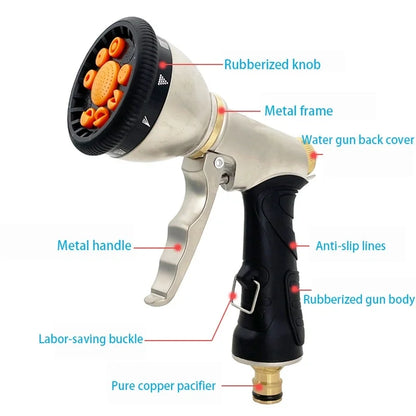 Spray Lawn Watering Multi-Function Car Wash High Pressure Durable Hand-Held Tools Hose Sprinkle Nozzle Garden Cleaning Water Gun