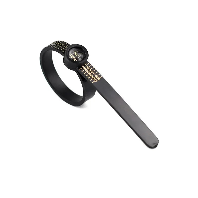 Ring Sizer with Magnifier - US/UK/EU/HK Jewelry Measuring Ruler for Finger Size Ring Size Measuring Tool