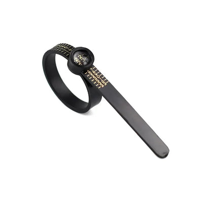 US/UK/EU/HK Size Ring Ruler Ring Measuring Tape Ring Measuring Tool Annular Coil Finger Size Filter with Magnifying Glass