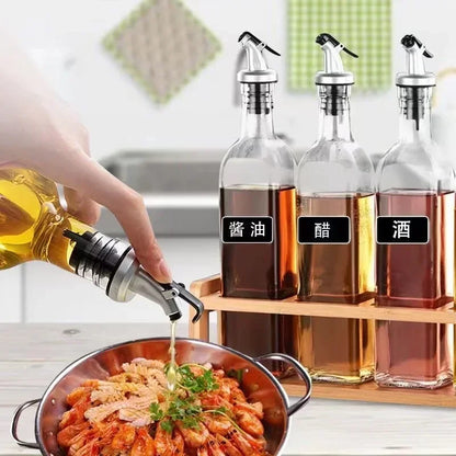 1-5PCS Oil Bottle Stopper Lock Plug Seal Leak-proof Nozzle Sprayer Oil Bottle Stopper Cap Liquor Dispenser Wine Pourer Gadgets