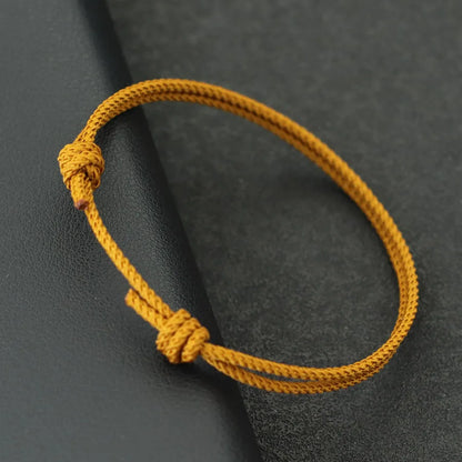 Minimalist Handwoven Rope Bracelet Unisex Sliding Adjustable 4 Styles Chroma 2mm Ethnic Cord Braclet Couple Casual Daily Jewelry