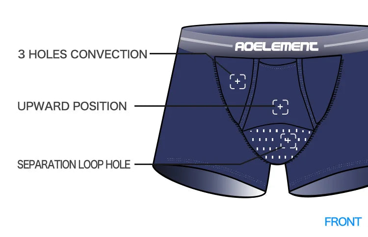 Bullet Separation Underwear Men's Ventilated and Breathable Summer Dry Underwear Ice Silk Pouch Ice Health Boxer Briefs