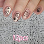 12pcs/set Cute Cartoon Dog/Cat Nail Art Stickers 3D Graffiti Black Cat Dog  Nail Decals 8*10cm Self-Adhesive Cartoon Nail Art Su