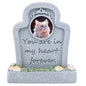 ABUI-Resin Pet Memorial Stone Headstone Tombstone Photo Frame Design Outdoor Display Gift Idea For Funeral Grave Marker