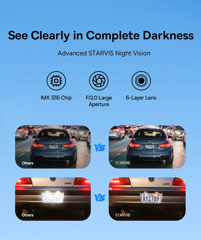 Baseus 4K Dash Cam VD1 Pro Front and Rear UHD Car Camera for SONY Sensor Supercapatior Night Vision WiFi6 DVR Video Recorder