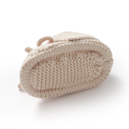 Baby Shoes Knitted Infant Child Bed Footwear 0-18M Cute Turn-down Breathable Newborn Boys Girls Walk Boots Fashion Solid Bandage