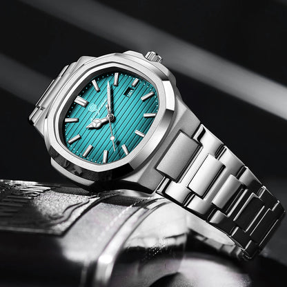 PAAZOMU Top Luxury Brand Man Watch Sports Waterproof Luminous Date Men Wristwatch Square Dial Quartz Men's Watches High Quality