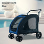 Large-sized Pet Stroller for Outdoor Travel Dog Mobility Scooter Large Capacity Dog Car Multifunctional Foldable Pet Stroller