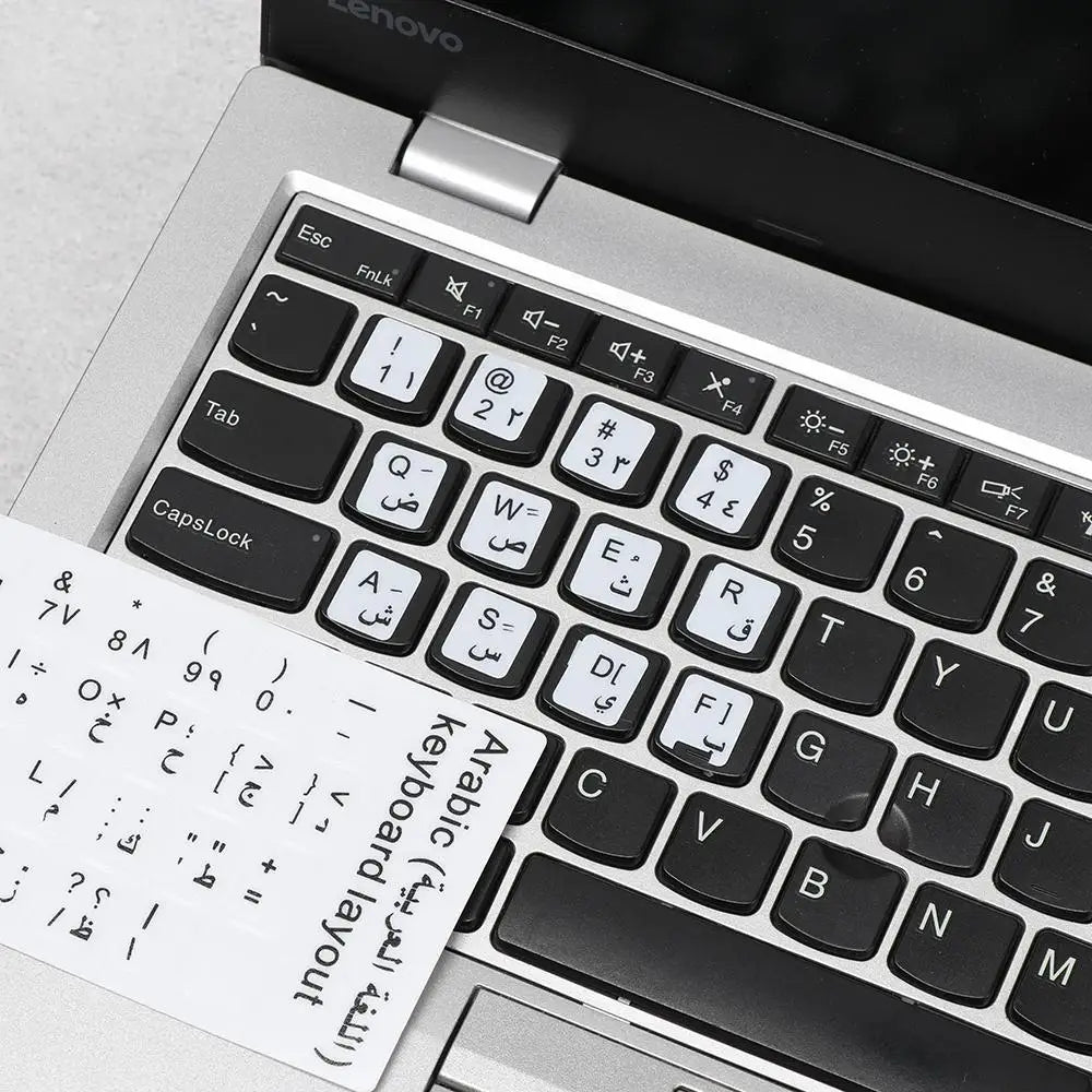 Non-slip Arabic Deutsch Spanish Keyboard Stickers Russian Letter Alphabet Layout English Wear-resistant Keyboard Covers