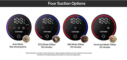 COTIAR Cordless Vacuum Cleaner V30 PRO 800W Powerful 75kPa Suction 95 Mins Runtime Handheld Home Appliance Portable Removable Battery