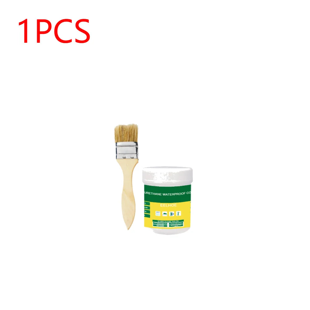 1-3Pcs Transparent Waterproof Agent With Brush Coating Sealant Agent 30/100/300g Polyurethane Glue For Home For Roof Bathroom