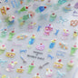 Ocean Shell Starfish Shell Conch Whale Dolphin Seahorse Coconut Tree Water Bubbles Self Adhesive Nail Art Sticker Manicure Decal