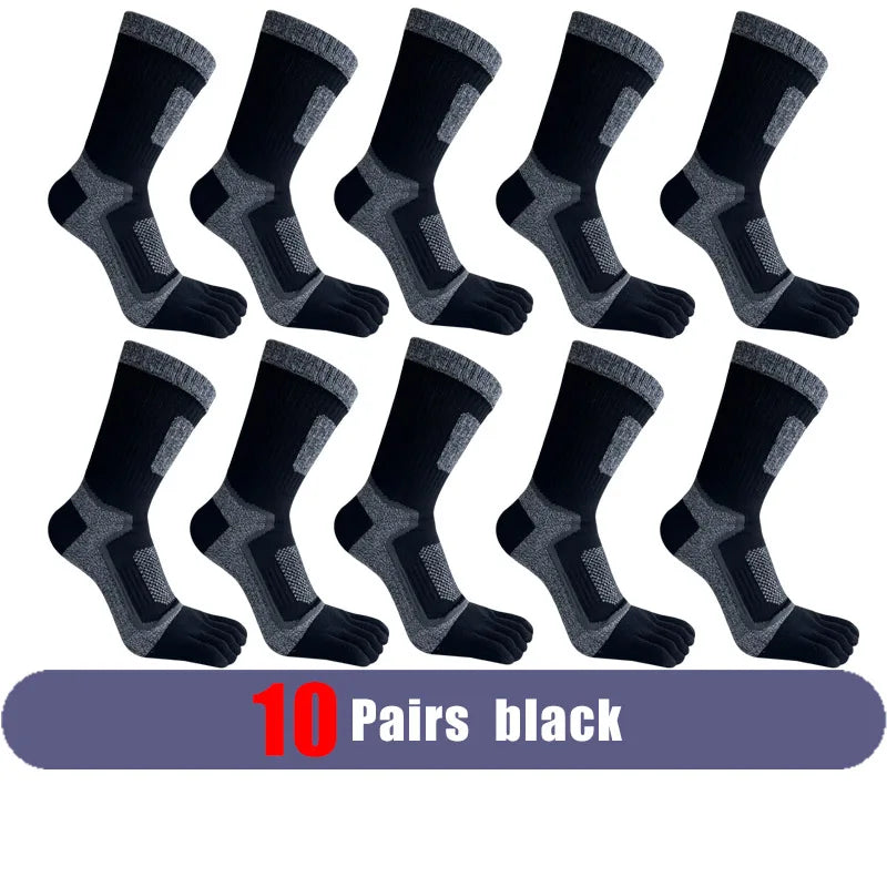 5 Pairs Toe Sport Short Socks Man Thick Compression Mesh Endurable Fitness Bike Run Outdoor Basketball Travel 5 Finger Socks
