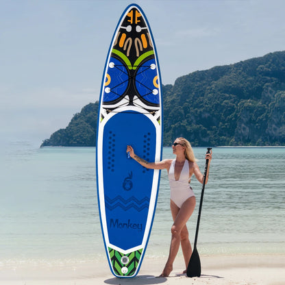 Feath-R-Lite Inflatable Stand Up Paddle Board 335cm 11 'SUP Board Monkey Design Light Weight Touring Yoga Kit