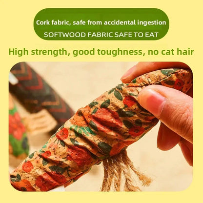 Cork Fish Shaped Cat Toy Safe Bite Resistant Attract Cat To Bite Grind Teeth Claws Relieve Boredom Functions Interactive Pet Toy