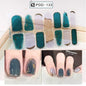 1PC Gel Nail Sticker Patch Slider Flower Gradient Color Back Glue Full Cover Waterproof Gel Nail Sticker UV Lamp Curing Manicur
