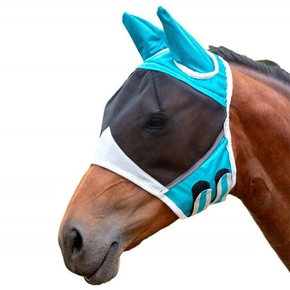 Professional Grade Horse Fly Mask - Comfortable And Adjustable Breathable Fly Mask For Horses blue S
