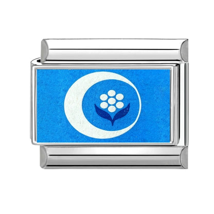 Fashion Blue NO.8 Ball Panda Elephant Cat Flower Italian Charms Fit 9mm Stainless Steel Women Fashion Bracelet DIY Jewelry Gifts