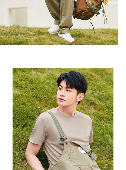 Semir Short Sleeve Men T-Shirt Cotton 2026 Summer New Man Clothing Thin And Versatile T Shirt Couples Solid Color Tops