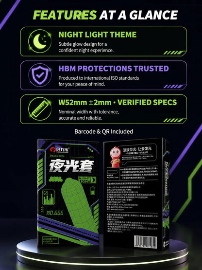 Glow in the Dark Condoms Set 7pcs Ultra Thin Lubricated Natural Latex Men Novelty Fun Night Sensual Romantic Touch Fit Beilile