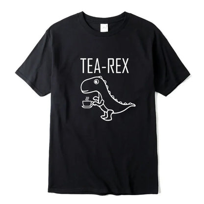 Summer Casual Men's T-shirt Top Quality Cotton Blend Cool Funny Dinosaur Design Printing O-neck For Men T-shirt Male Tee Shirts