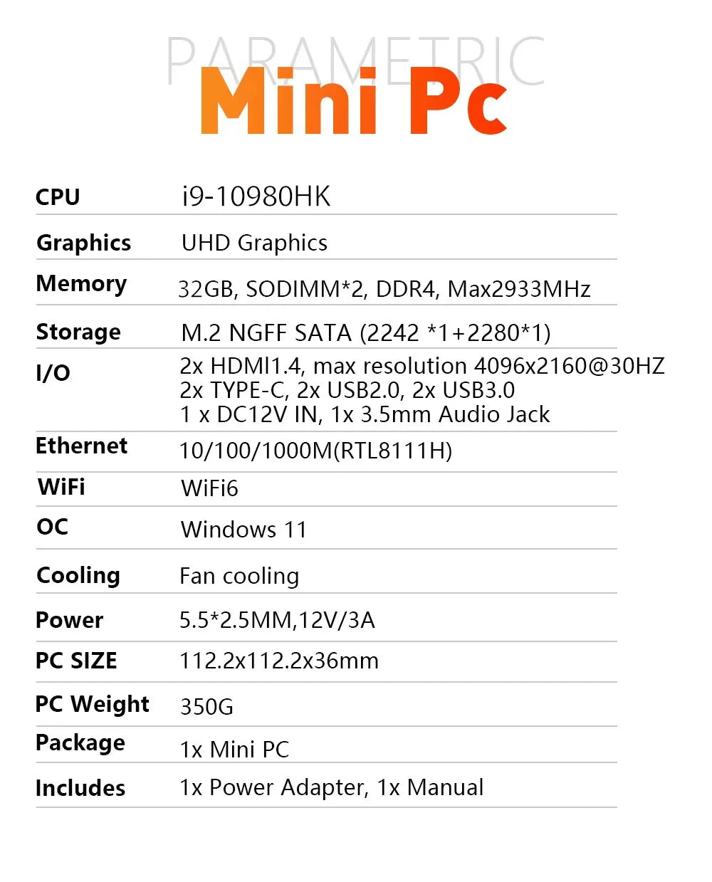 2026 Mini PC Intel Core I9 10980HK N150 Gaming Computer Windows 11 Desktop PC 16GB RAM 1TB 2TB SSD WiFi6 BT5.2 Portable Gamer PC
