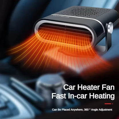 200W Electric Heater Fan 12V/24V Car Heater Cooling Heating Fan Windshield Demister Defroster Car Supplies Car Anti-Fog Heater