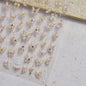 Shiny Jelly Butterfly Charming Golden Gradient Bowknot 5D Self Adhesive Nail Art Sticker Flower Petal Rhinestone Manicure Decals