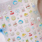 Colorful 5D Happy Birthday Nail Art Sticker Cake Candle Numbers Musical Note Cute Bear Stars Cherry Self Adhesive Manicure Decal