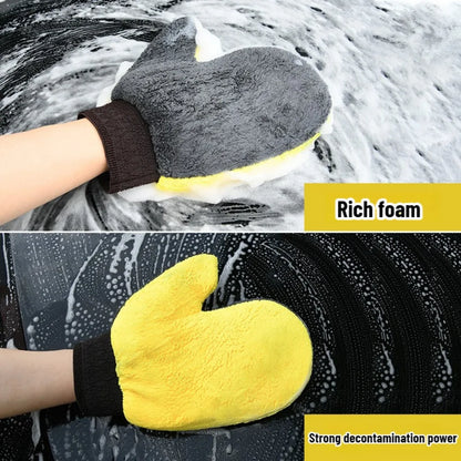 1/2Pcs Ultra-Luxury Microfiber Car Wash Gloves Car Cleaning Tool Home Use Multi-function Cleaning Brush Detailing Washing Gloves
