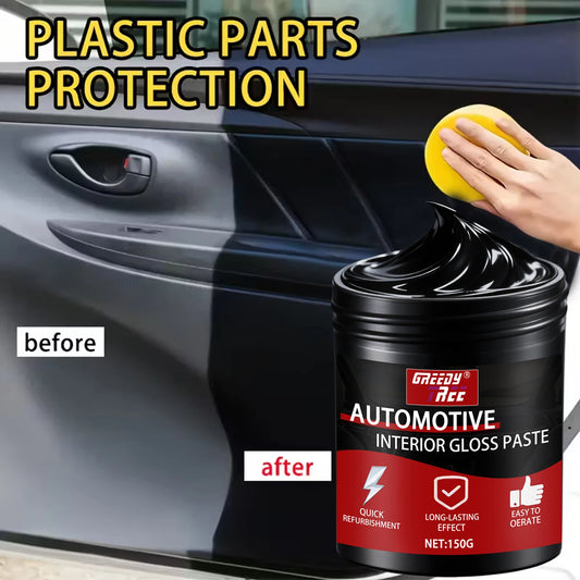Automotive Plastic Restorer Whitening Cream - All-in-One Dashboard, Tire Seat Restorer, Polish For Car Interior Gloss Upholstery