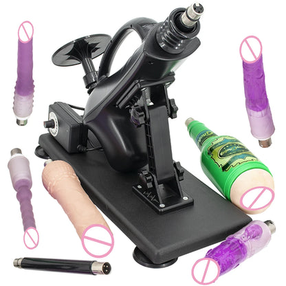 FREDORCH Sex Machines More Attachment Masturbating Pumping Sex Gun Adjustable with Dildo Couples Sex Toy Love Machine for Couple