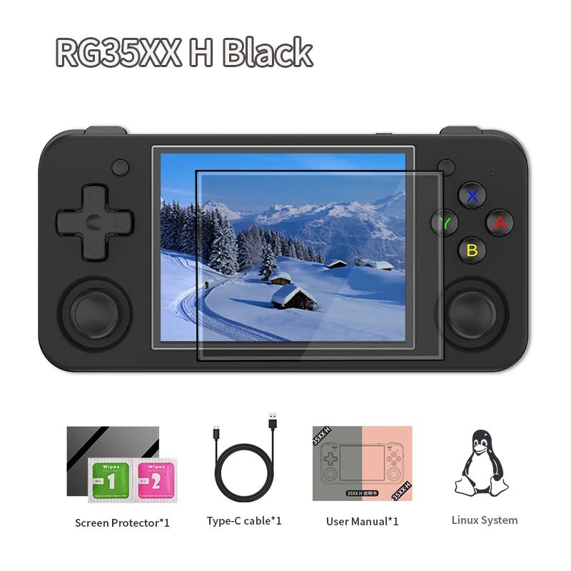 Anbernic RG35XX H Handheld Game Console 3.5" IPS Screen Linux 64-bit 3300mAh Retro Gaming Player Supports HD TV-Output Kids Gift