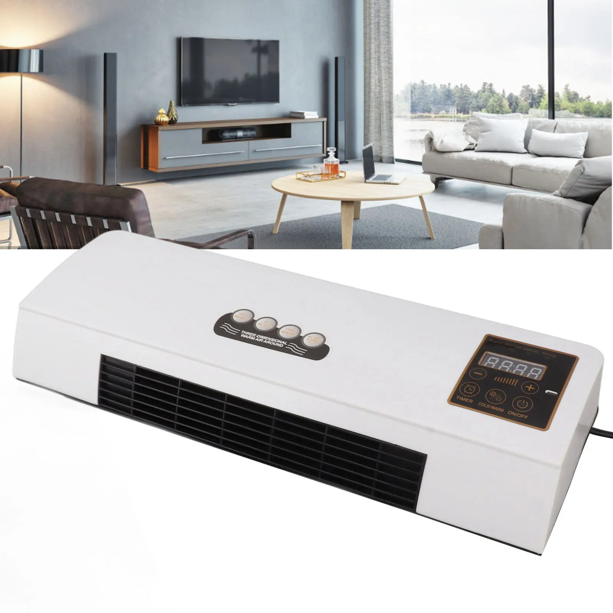 Wall Mounted Heating Machine Dual Use Highly Efficient Wide Angles Mobile Small  Heater US Plug 110V