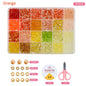 Glass Beads 24Colors 6mm Bracelet Making Kit Jewelry Supplies Tool DIY Handmade Crystal Glass Beads Elastic String Charm Spacers
