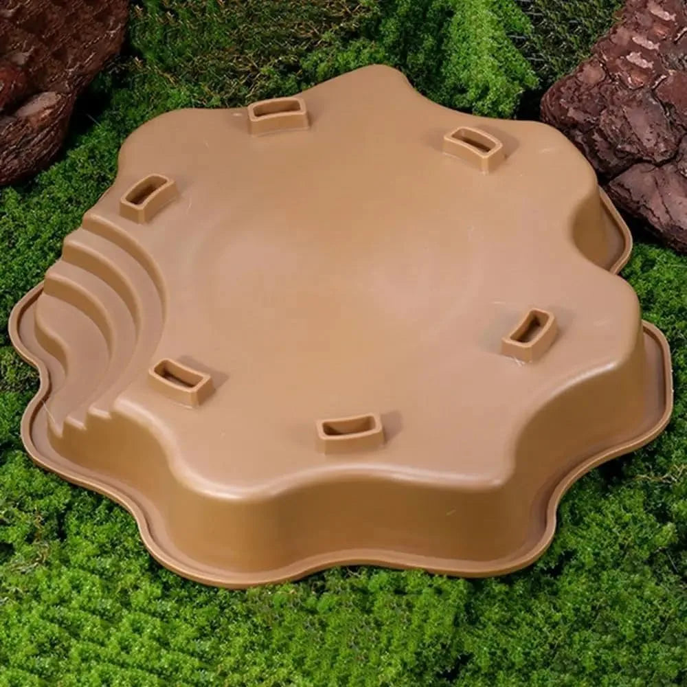 Turtle Bathing Pool, Reptile Feeding Dish Water Pot, Landscape Fish Tank Decoration,Turtle Bath Pool for Aquatic Climbing Pet