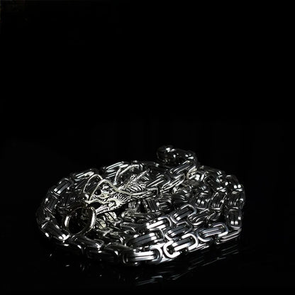 EDC Self Defense Whip Titanium Steel Necklace Fashion Chain Waist Dragon Head Pendants Bracelets Boy Gadgets For Men Cool Gifts