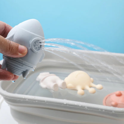 Baby Bath Toys Animal Silicone Cartoon Astronauts Play With Water Toys No BPA Swim Bathroom Baby Silicone Sprinkler Bathtub Toy