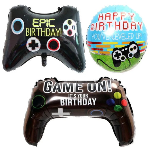 Video Game Controller Party Decoration Happy Birthday Gaming Gamepad Balloons Internet Celebrity Video Gamer Boys Party Supplies