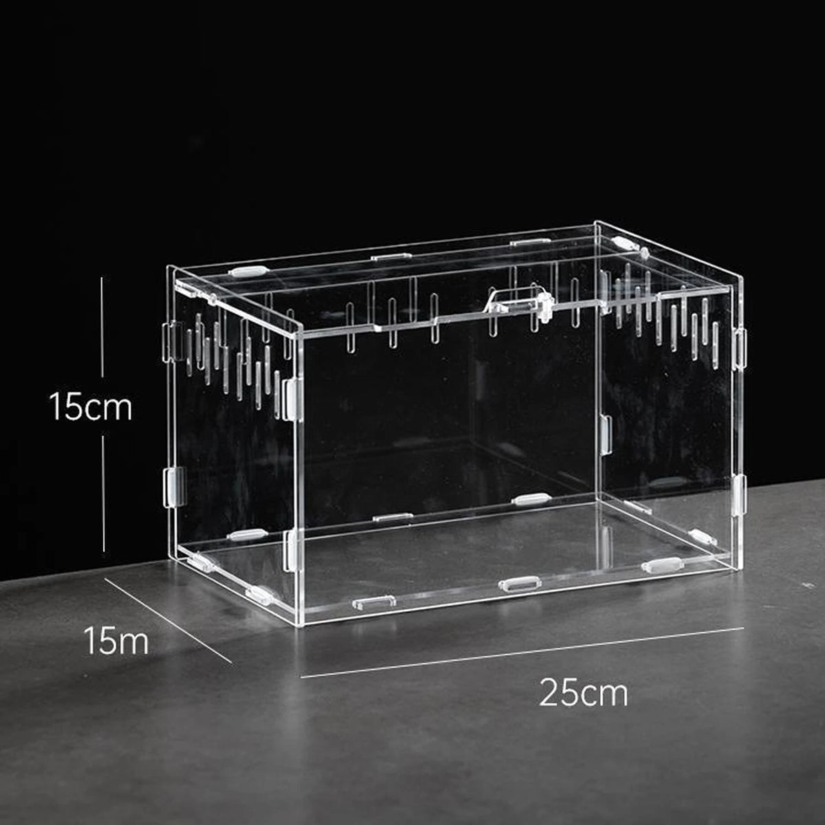 Acrylic Transparent Reptile Terrarium Breeding Box Turtle Cage Nano Arboreal Tarantula Enclosure Dearded Dragon Reptiles Habitat