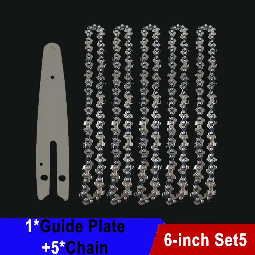 6" Saw Chain for Mini Chainsaw Mini Steel Chainsaw Chains Electric Chainsaws 37 knots 18 knives Chain Replacement Saw Accessory