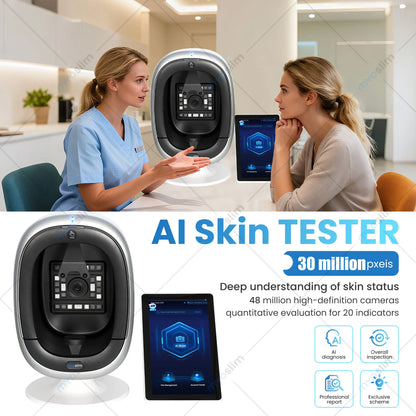 3D Skin Scanner Care Facial Analyzer Monitor Machine Magic Mirror Portable TestingEnglish Detector Face Camera Test Analysis