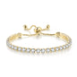 Adjustable Colorful Birthstone Tennis Bracelets for Women 4MM Crystal Bangle Female Hand Chain Trend Jewelry Accessories H133