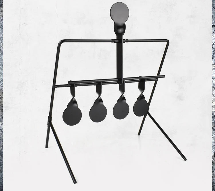 zlangsports Rotating Metal Target Stand 4+1 Shooting Training Iron Targets for Airsoft, Air Rifle, Air Pistol