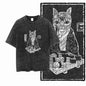 COOLMIND DB Cat Printed Cotton Acid Washed Exclusive Graphic Unisex T Shirt Cool Streetwear Men Tshirts Big Size Tee for Men