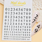 3D Glittery Gothic Letter Design Nail Art Stickers Uppercase Alphabet Letters Artistic Designs DIY Nail Art Decals Decoration #1