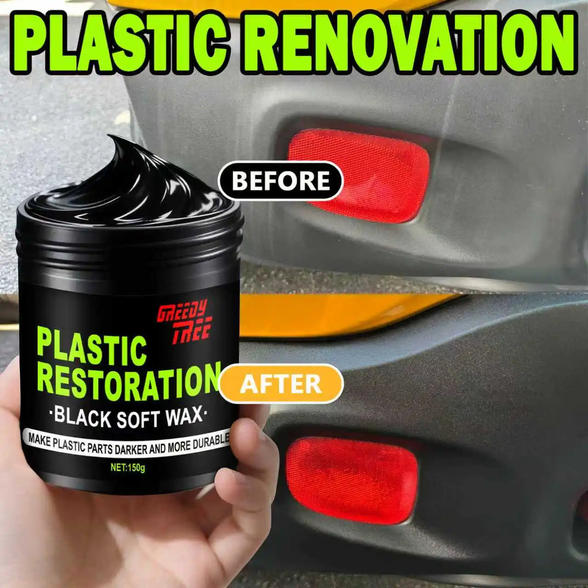 Ultimate Car Plastic and Trim Restorer – Back to Black Restores Faded Trim, UV Protection, Long-Lasting Ceramic Coating, Non-Gr