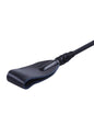 High Quality Black Faux Leather Horse Whip Hand Made Halter Braided Riding Racing Equipment